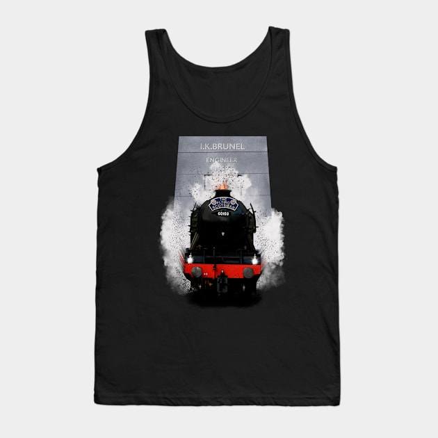 Legendary Scot 60103 Steam Engine Over The River Tamar Tank Top by MotorManiac